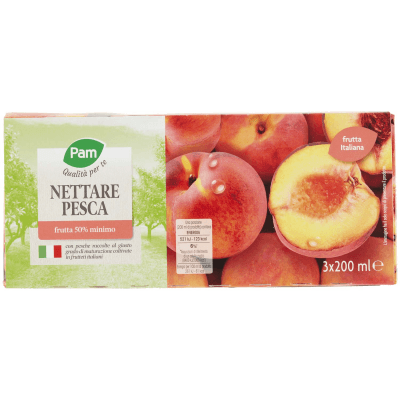 PAM PANORAMA Succo e Polpa di Pesca 600 ml (200ml x 3) – immagine 9