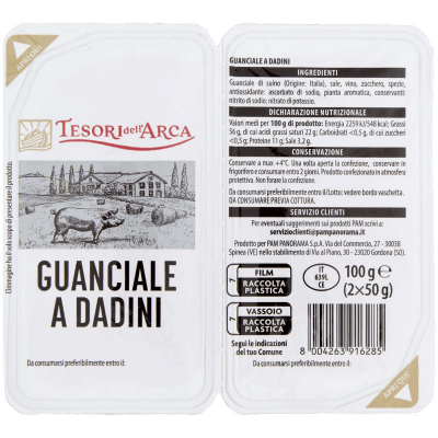 TESORI DELL'ARCA Guanciale a Dadini 2 x 50 g – immagine 9