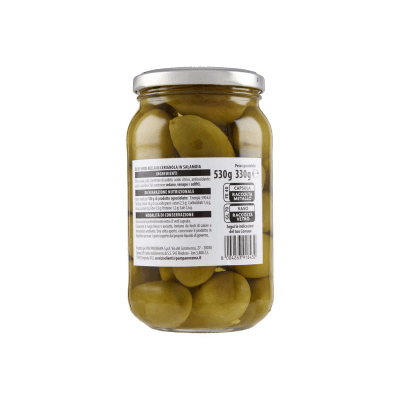 TESORI DELL'ARCA Olive Verdi Bella di Cerignola in Salamoia 530 g – immagine 11