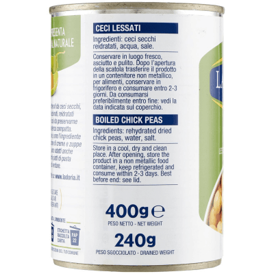 Ceci lessati al naturale La Doria 400 g 240 g – immagine 10