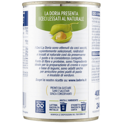 Ceci lessati al naturale La Doria 400 g 240 g – immagine 11