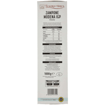 TESORI DELL'ARCA Zampone Modena IGP Precotto 1000 g – immagine 10