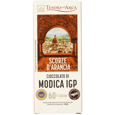 TESORI DELL'ARCA Cioccolato di Modica IGP Scorze d'Arancia 60% Cacao 100 g – immagine 9