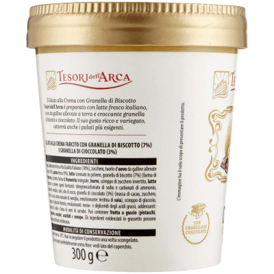 TESORI DELL'ARCA Gelato Crema con Granella di Biscotto 300 g – immagine 10