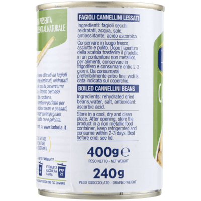 La Doria Cannellini Lessati al Naturale 400 g – immagine 10
