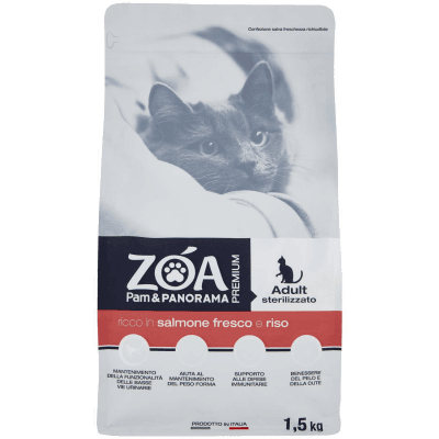 ZOA PREMIUM Adult sterilizzato ricco in salmone fresco e riso 1,5 kg – immagine 9