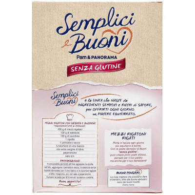 SEMPLICI E BUONI Senza Glutine Mezzi Rigatoni Rigati Riso e Mais 400 g – immagine 11