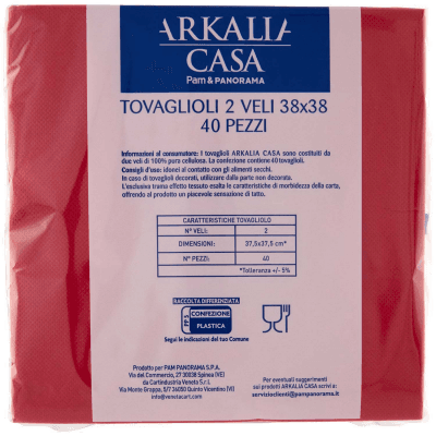 ARKALIA CASA Tovaglioli 2 Veli 38x38 40 pz – immagine 11