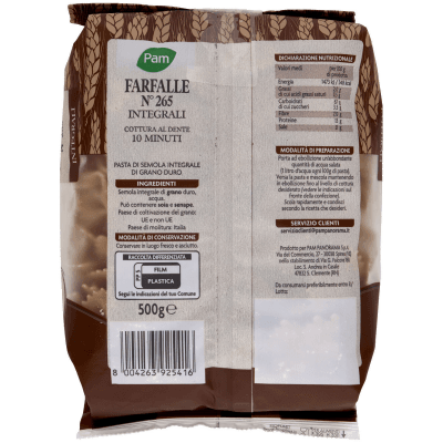PAM Farfalle N° 265 Integrali 500 g – immagine 11