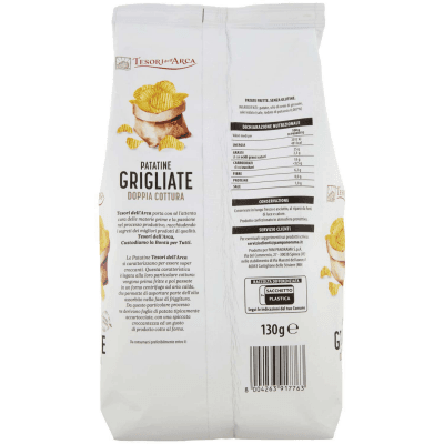 TESORI DELL'ARCA Patatine Grigliate Doppia Cottura 130 g – immagine 11