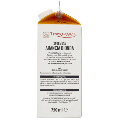 TESORI DELL'ARCA Spremuta Arancia Bionda 750 ml – immagine 12