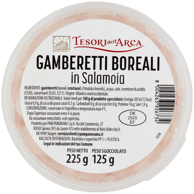 TESORI DELL'ARCA Gamberetti Boreali in Salamoia 225 g – immagine 9