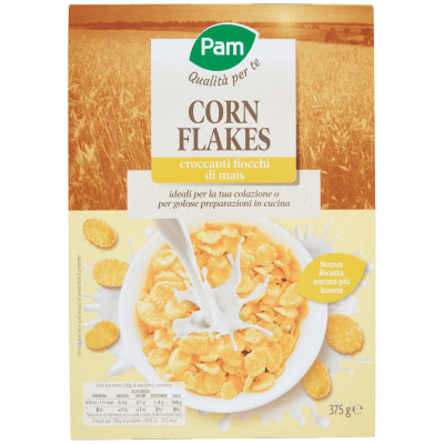 PAM Qualità per te Corn Flakes croccanti fiocchi di mais 375 g – immagine 9