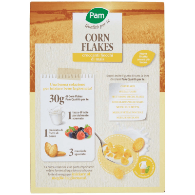 PAM Qualità per te Corn Flakes croccanti fiocchi di mais 375 g – immagine 11