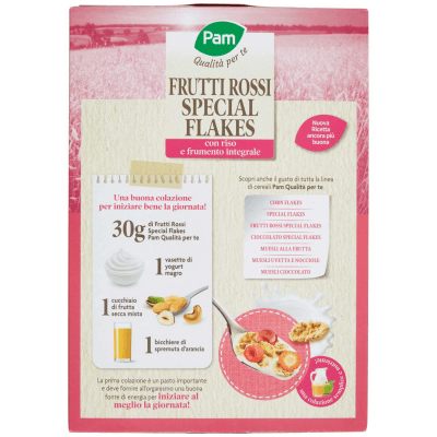 PAM Qualità per te Frutti Rossi Special Flakes con riso e frumento integrale 300 g – immagine 11