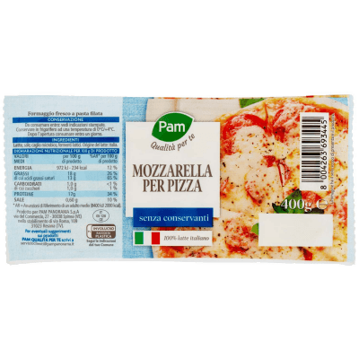 PAM Qualità per te Mozzarella per Pizza 400 g – immagine 9