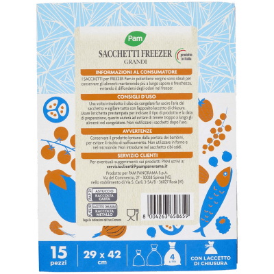 PAM PANORAMA Sacchetti Freezer 29x42 cm 15 pz – immagine 11