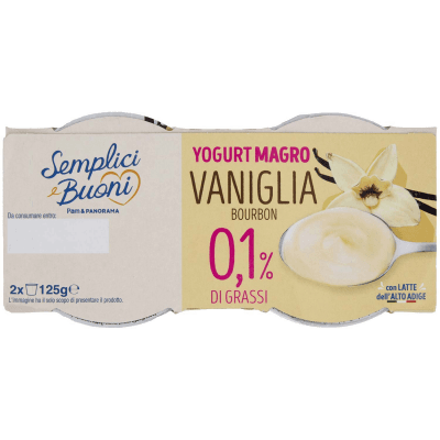 SEMPLICI E BUONI 0,1% di Grassi Yogurt Magro Vaniglia Bourbon 2 x 125 g – immagine 13
