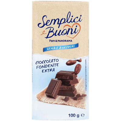 SEMPLICI E BUONI Senza Zuccheri Cioccolato Fondente Extra 100 g – immagine 9