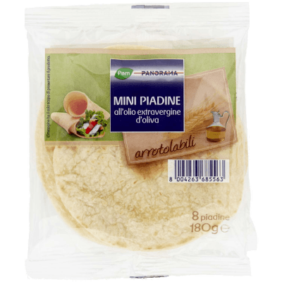 PAM PANORAMA Mini Piadine all'olio extravergine d'oliva 8 piadine 180 g – immagine 9