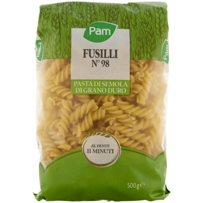 PAM Fusilli N° 98 Pasta di Semola di Grano Duro 500 g – immagine 9