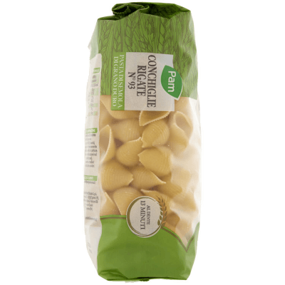 PAM Conchiglie Rigate N° 93 Pasta di Semola di Grano Duro 500 g – immagine 10