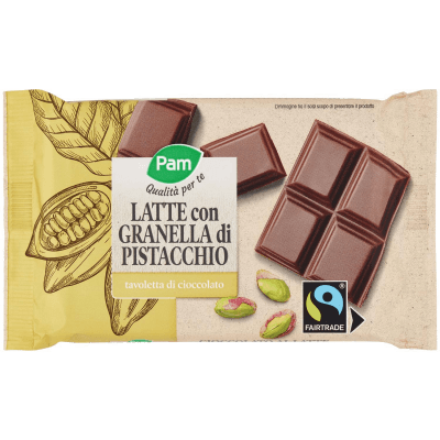PAM Qualità per te Latte con Granella di Pistacchio tavoletta di cioccolato 100 g – immagine 9