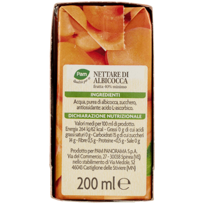PAM PANORAMA Succo e Polpa di Albicocca 600 ml (200ml x 3) – immagine 10
