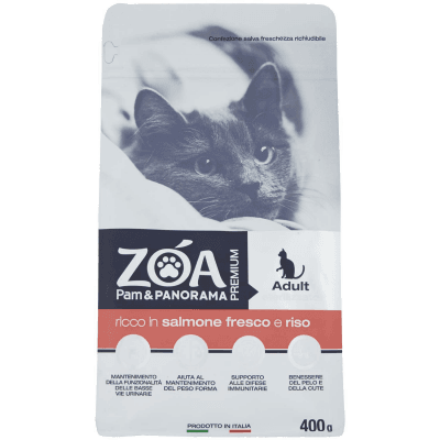 ZOA PREMIUM Adult sterilizzato ricco in salmone fresco e riso 400 g – immagine 9