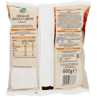 PAM Qualità per te Crema di Zucca e Carote con olio extra vergine di oliva Surgelata 600 g – immagine 11