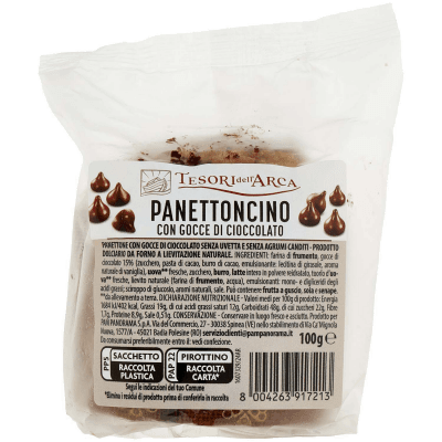TESORI DELL'ARCA Panettoncino con Gocce di Cioccolato 100 g – immagine 9