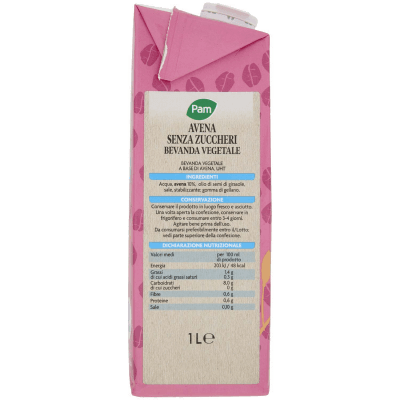 PAM Avena Senza Zuccheri Bevanda Vegetale 1 L – immagine 10