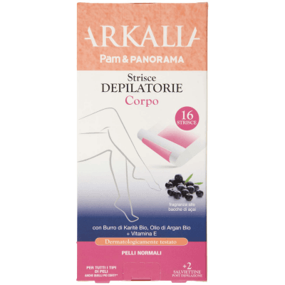 ARKALIA Strisce Depilatorie Corpo Pelli Normali 16 pz + 2 Salviettine Post Depilazione – immagine 9