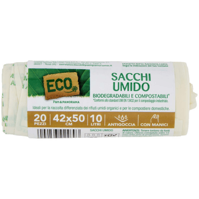 Sacco immondizia per umido 10lt 42x50 20 pezzi – immagine 9