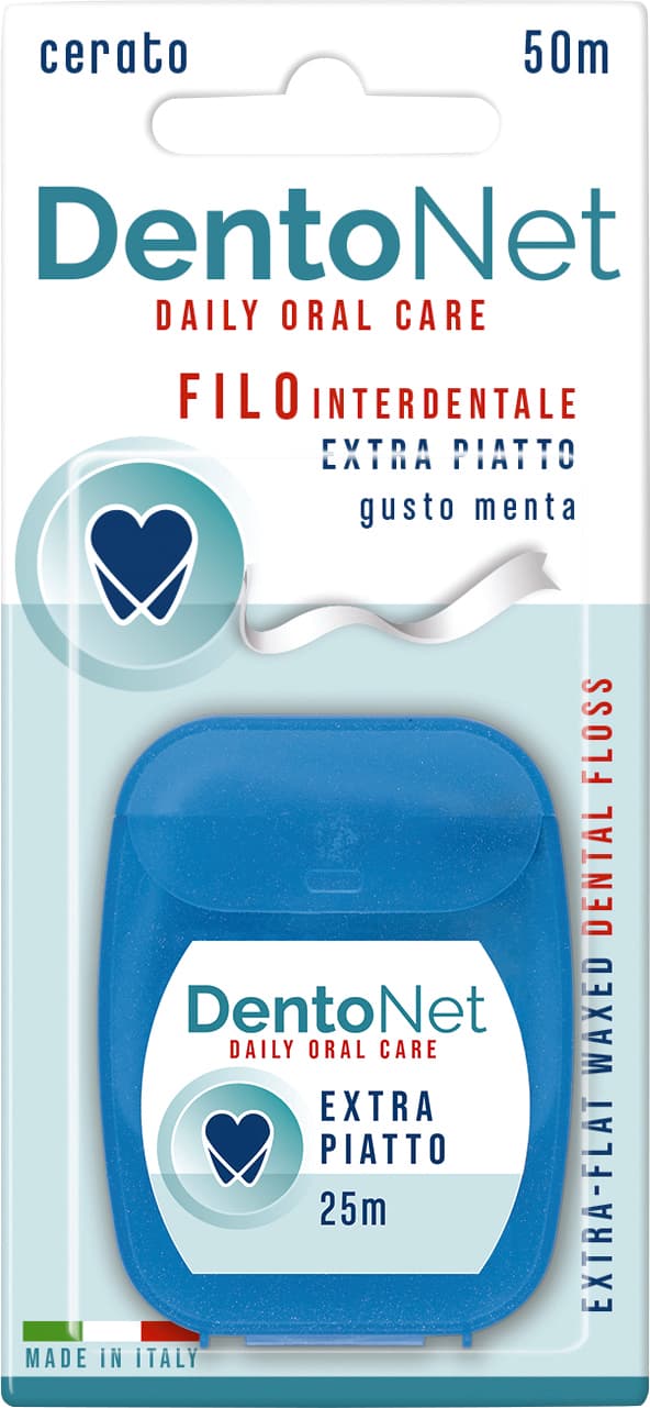 Dentonet Pharma+ Filo Interdentale Extra Piatto con Menta 50 m. – immagine 2