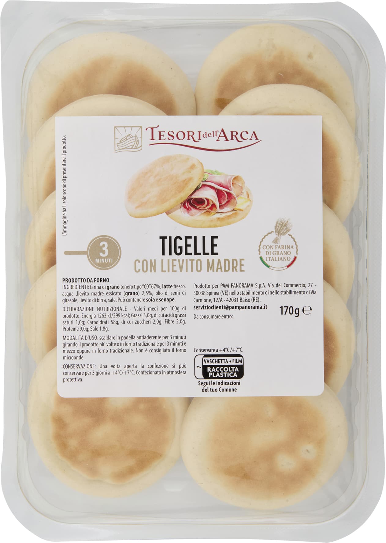 TESORI DELL'ARCA Tigelle con Lievito Madre 170 g – immagine 2