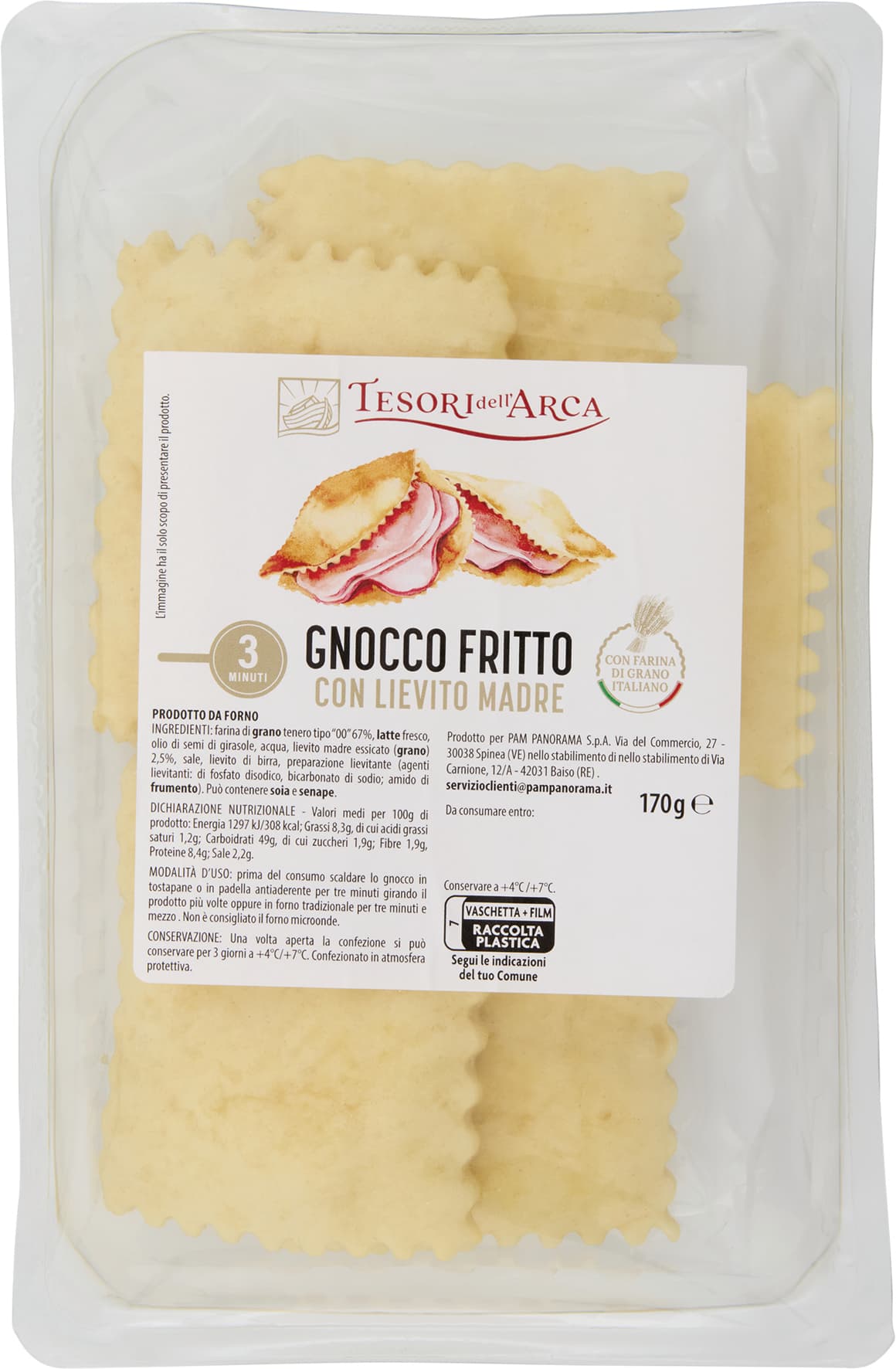 TESORI DELL'ARCA Gnocco Fritto con Lievito Madre 170 g – immagine 2