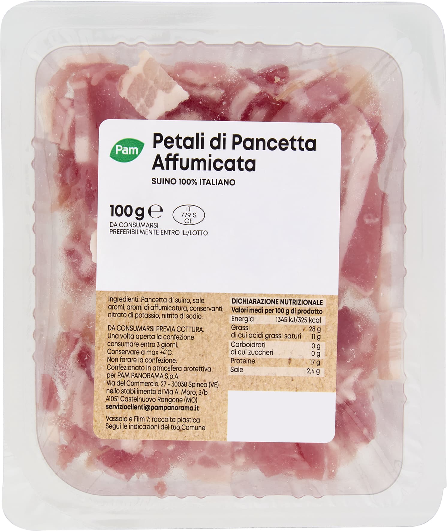 PAM Petali di Pancetta Affumicata 100 g – immagine 2