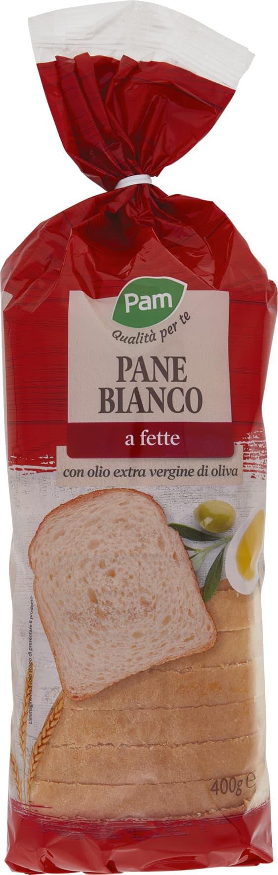 PAM Qualità per te Pane Bianco a fette con olio extra vergine di oliva 400 g – immagine 2