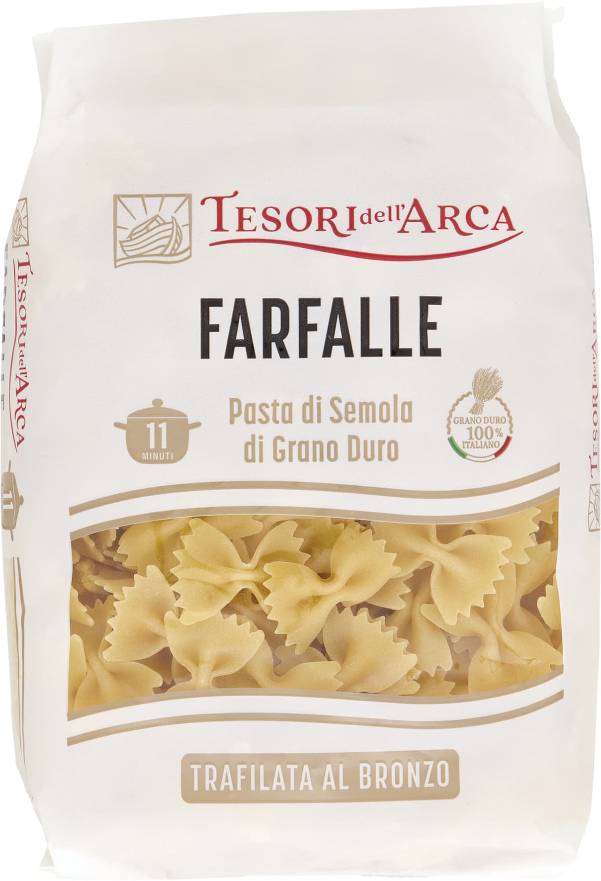 TESORI DELL'ARCA Pasta di Semola di Grano Duro Farfalle 500 g – immagine 2