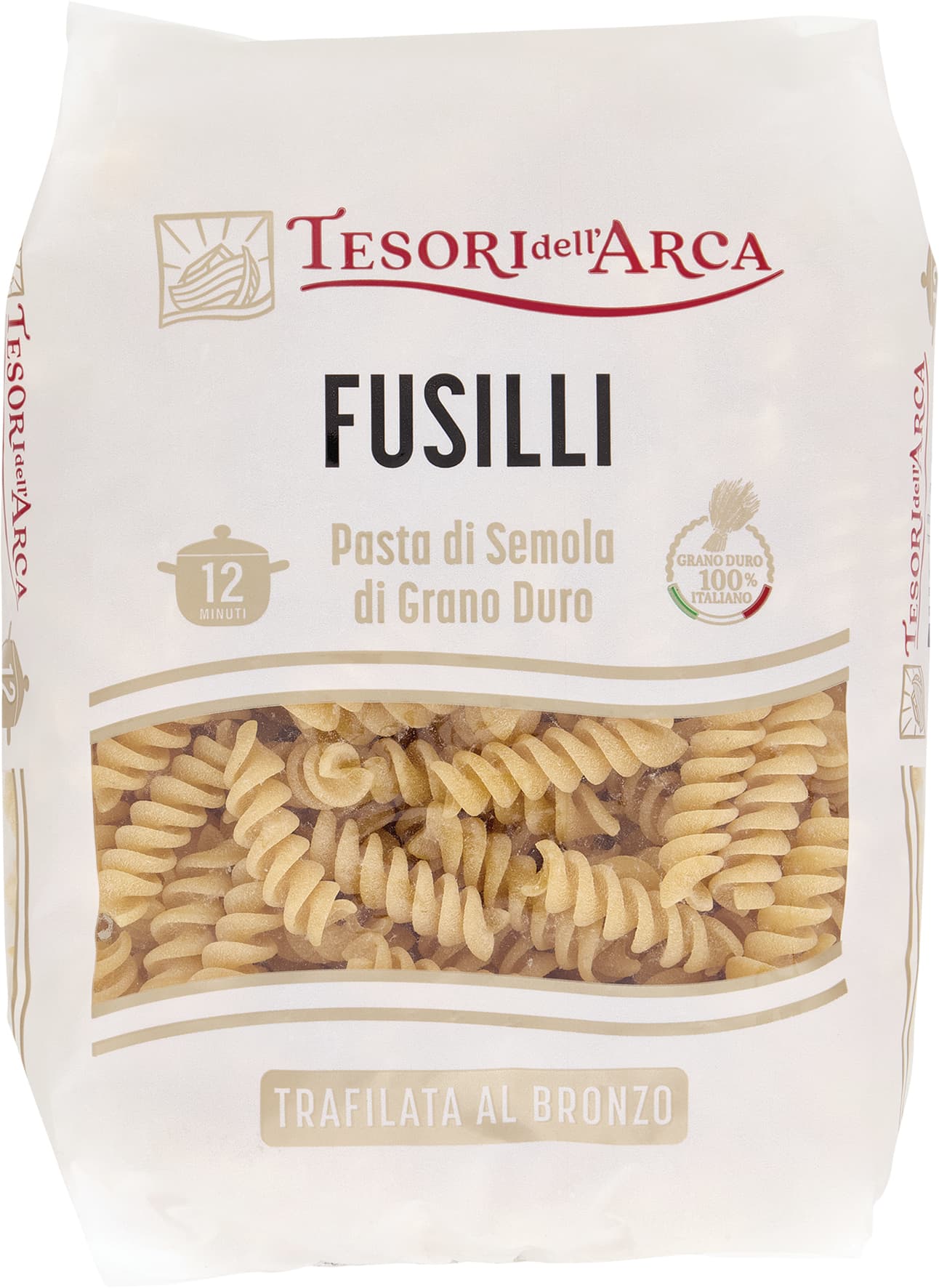 TESORI DELL'ARCA Pasta di Semola di Grano Duro Fusilli 500 g – immagine 2