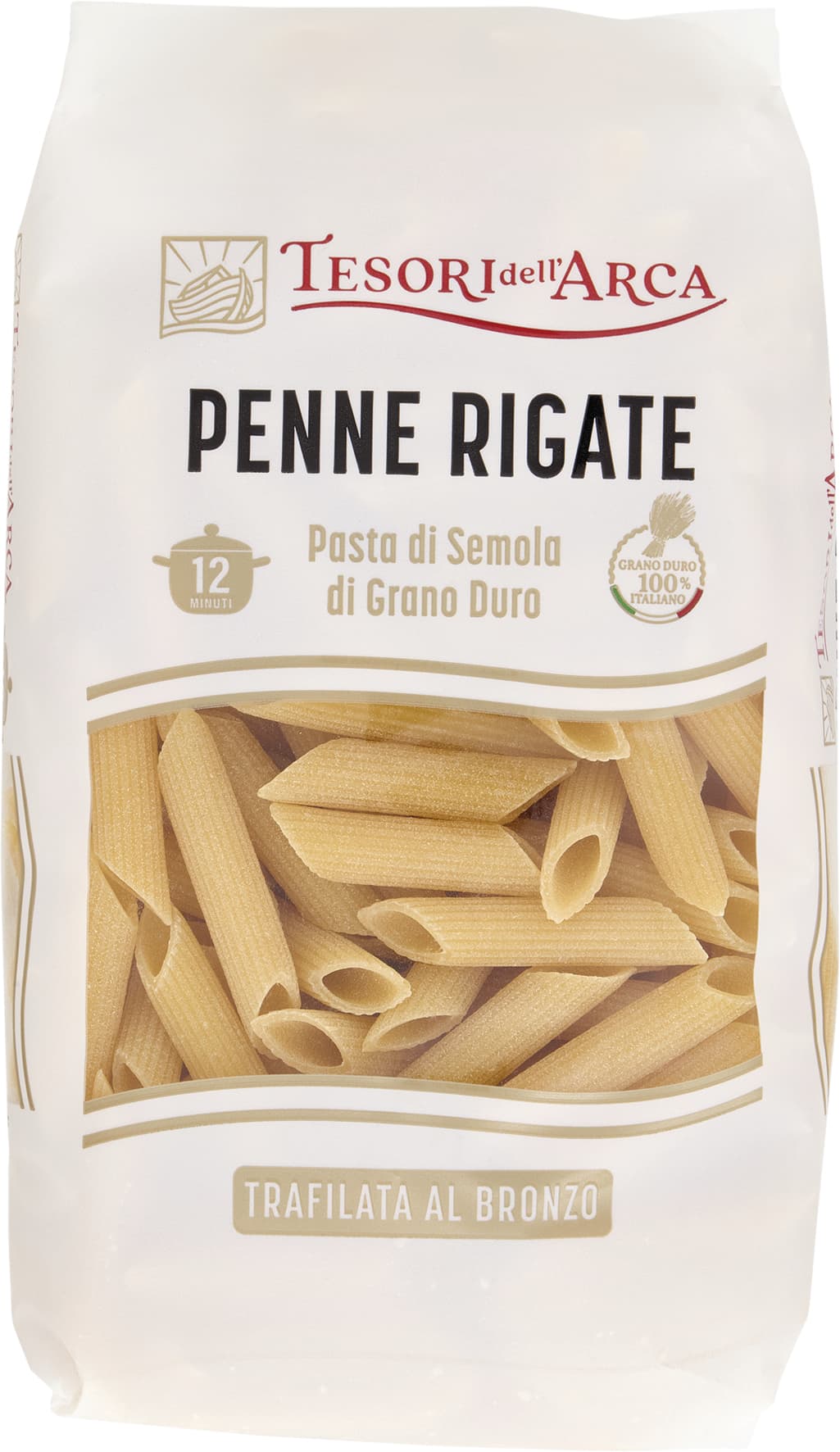 TESORI DELL'ARCA Pasta di Semola di Grano Duro Penne Rigate 500 g – immagine 2