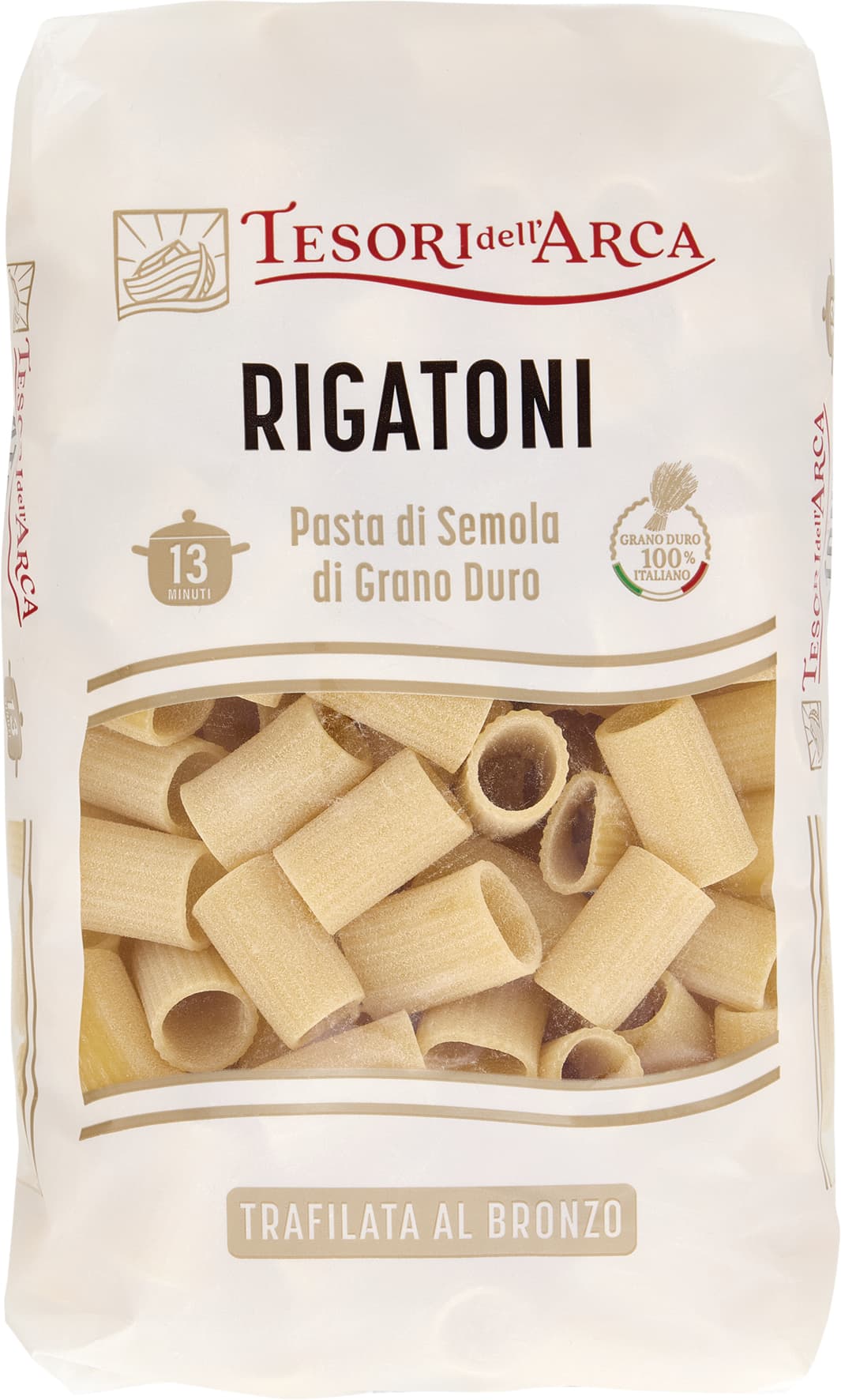 TESORI DELL'ARCA Pasta di Semola di Grano Duro Rigatoni 500 g – immagine 2