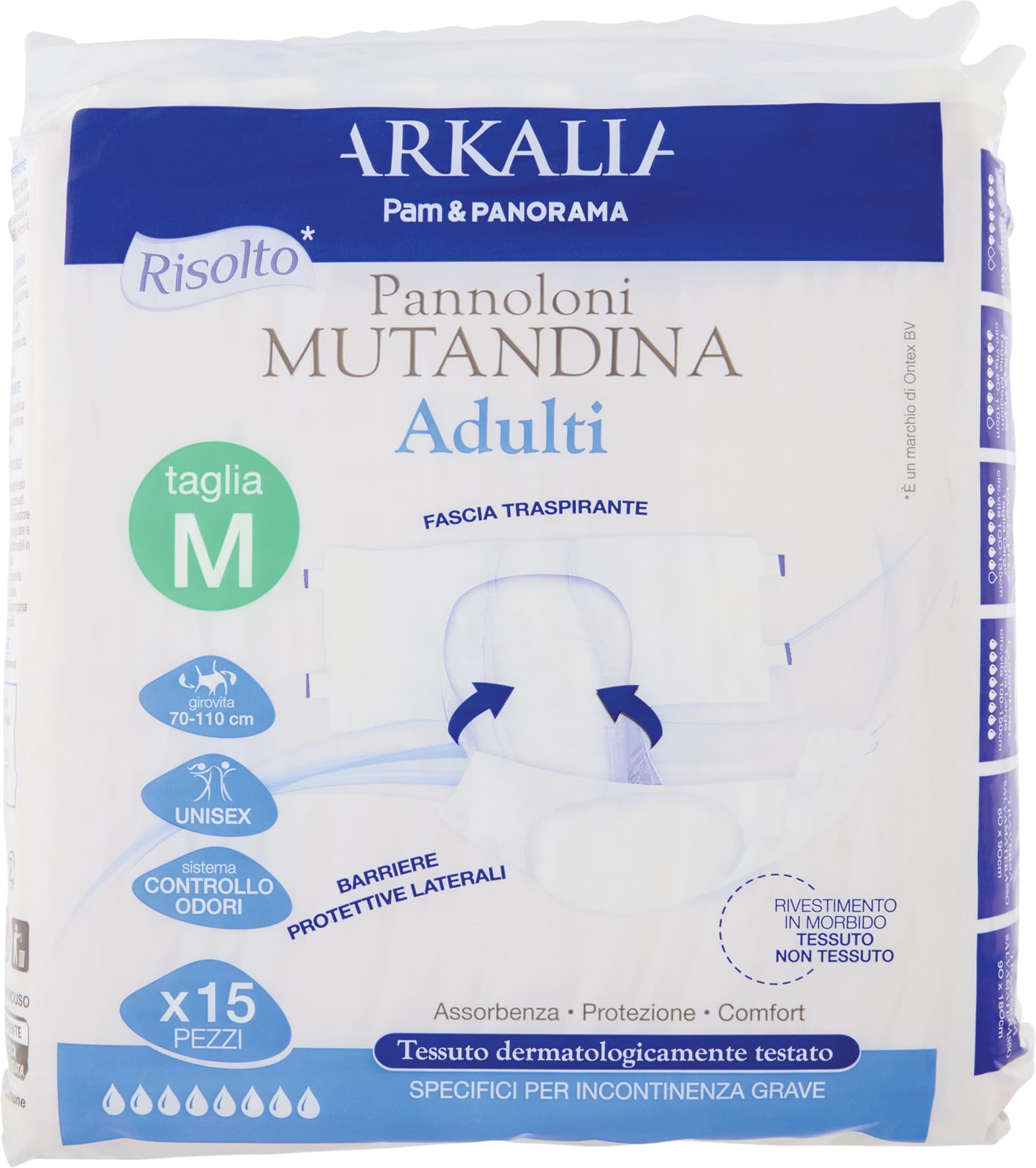 ARKALIA Pannoloni Mutandina Adulti taglia M 15 pz – immagine 2