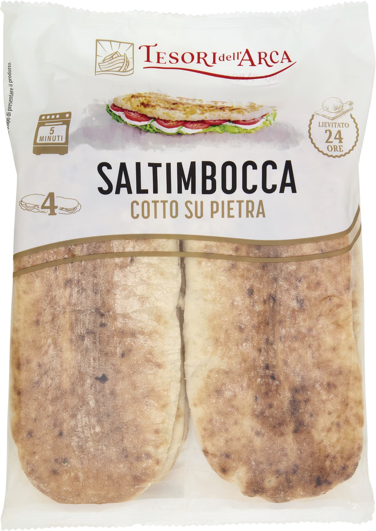 TESORI DELL'ARCA Saltimbocca Cotto su Pietra 4 x 125 g – immagine 2