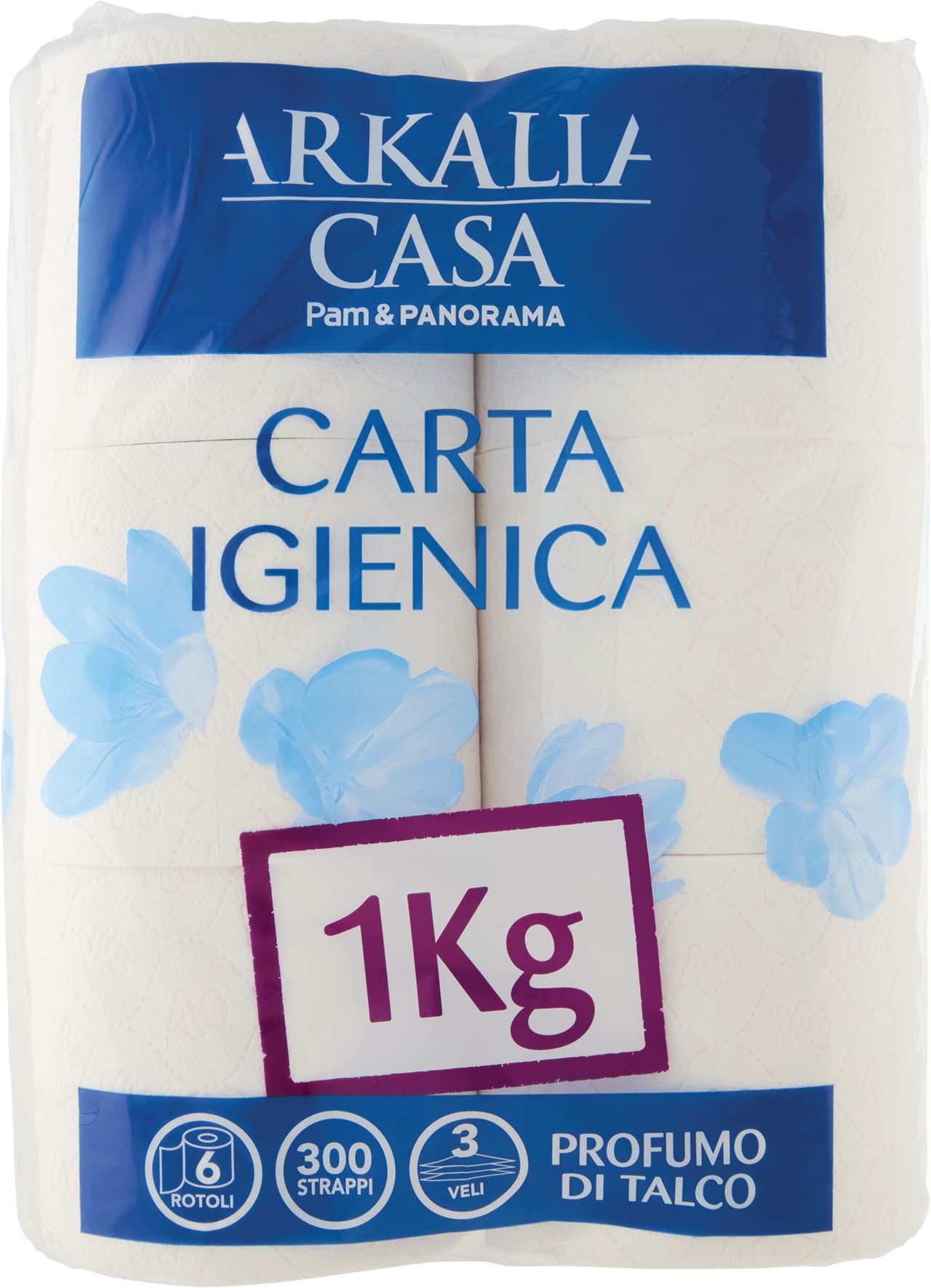 PAM PANORAMA Carta Igienica 3 veli Profumo di Talco 6 rotoli – immagine 2