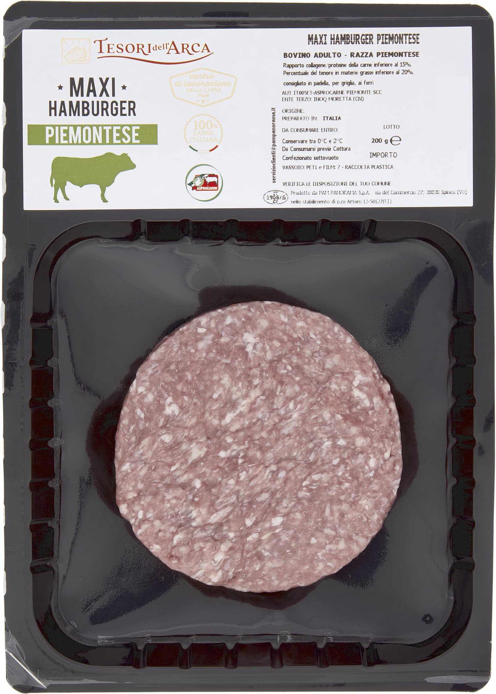 Tesori dell'Arca Maxi Hamburger Piemontese 200 g – immagine 2