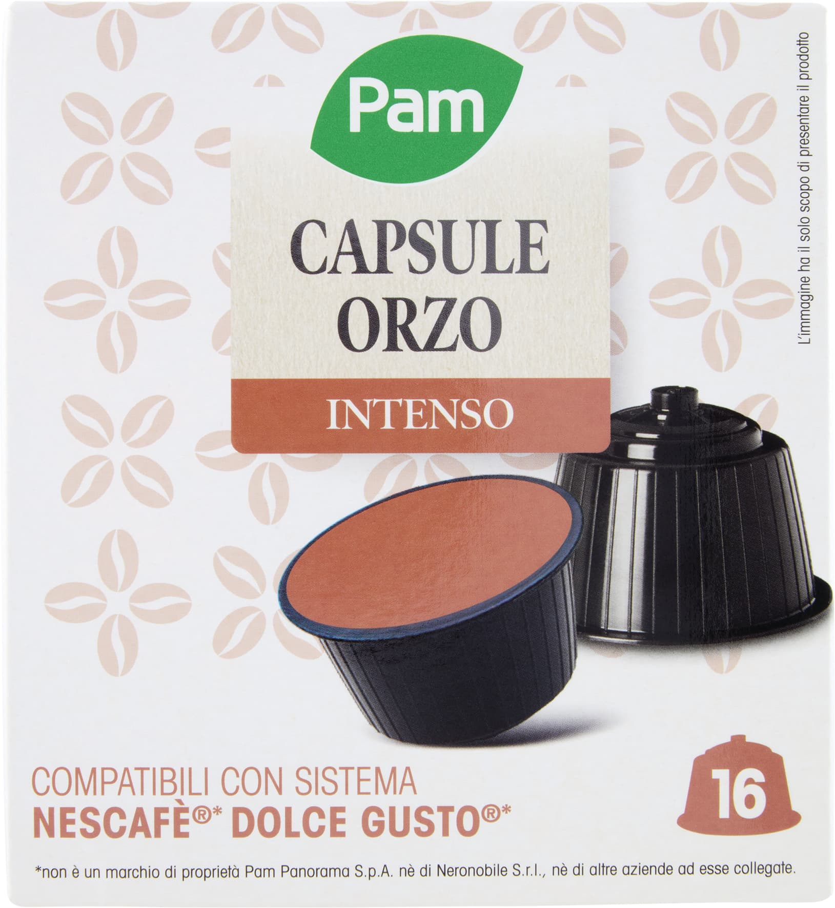 PAM Caffè Capsule Orzo Intenso Compatibili Nescafè* Dolce Gusto* 48g (16x3g) – immagine 2