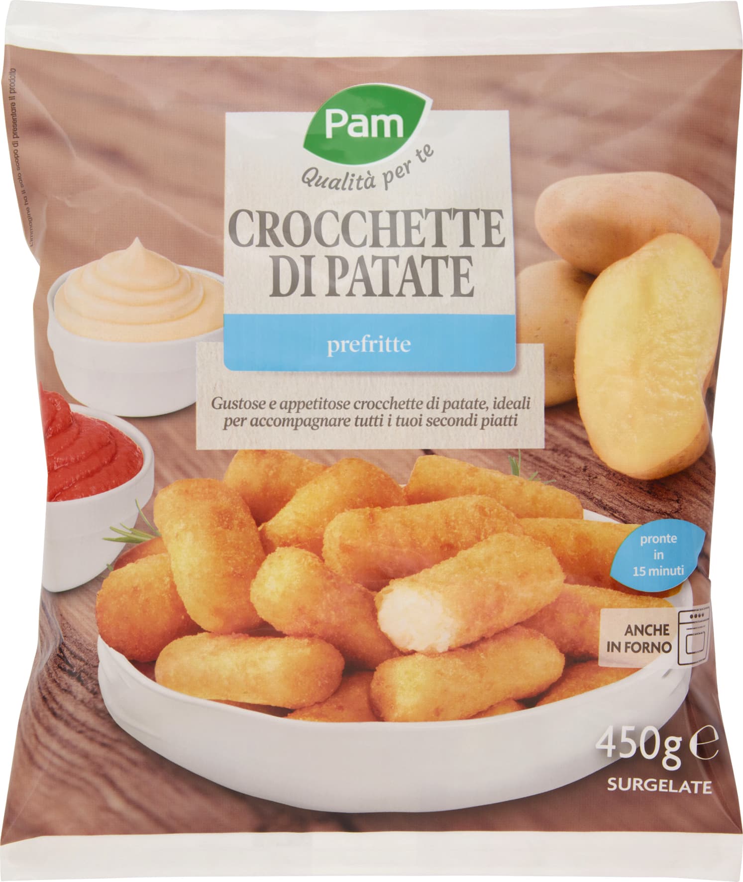 PAM Qualità per te Crocchette di Patate prefritte Surgelate 450 g – immagine 2