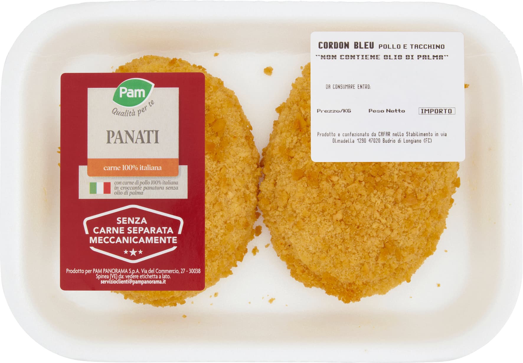 PAM Qualità per te Panati Cordon Bleu Pollo e Tacchino 0,245 kg – immagine 2